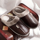 Men's Slippers Home Winter Indoor Warm Shoes Thick Bottom Plush House Slippers Classic Men Cotton Shoes