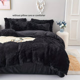 3pcs Soft Plush Duvet Cover Set for Winter - Thickened Bedding for Bedroom and Guest Room - Includes 1 Duvet Cover and 2 Pillowcases (Core Not Included)
