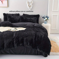 3pcs Soft Plush Duvet Cover Set for Winter - Thickened Bedding for Bedroom and Guest Room - Includes 1 Duvet Cover and 2 Pillowcases (Core Not Included)