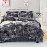 3pcs Soft Plush Duvet Cover Set for Winter - Thickened Bedding for Bedroom and Guest Room - Includes 1 Duvet Cover and 2 Pillowcases (Core Not Included)