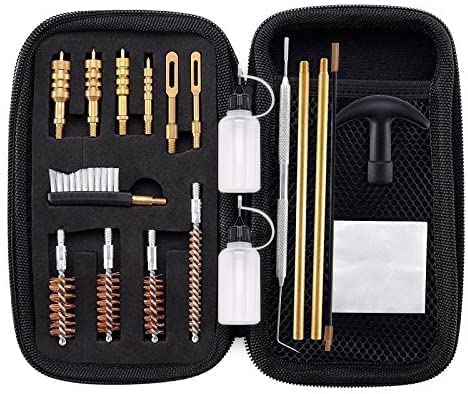 BOOSTEADY GM00039 Universal Handgun Cleaning Kit .22,.357,.38,9mm,.45 Caliber Pistol Cleaning Kit - 16 Pieces