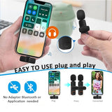 MAYBESTA Professional Wireless Lavalier Lapel Microphone for iPhone, iPad - Cordless Omnidirectional Condenser Recording Mic for Interview Video Podcast Vlog YouTube