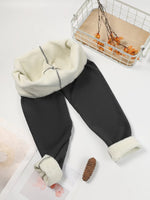 Women'S High-Waisted Thermal Leggings - Stretchy, Comfortable, and Warm for Winter Sports, Yoga, and Running - Solid Color Black, High Waistband, Fleece-Lined, Casual Style, Winter Leggings | Highwaisted Leggings | Stretchy F