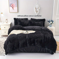 3pcs Soft Plush Duvet Cover Set for Winter - Thickened Bedding for Bedroom and Guest Room - Includes 1 Duvet Cover and 2 Pillowcases (Core Not Included)