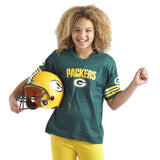 Franklin Sports Green Bay Packers Kids Football Uniform Set - NFL Youth Football Costume for Boys & Girls - Set Includes Helmet, Jersey & Pants - Small