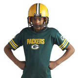 Franklin Sports Green Bay Packers Kids Football Uniform Set - NFL Youth Football Costume for Boys & Girls - Set Includes Helmet, Jersey & Pants - Small