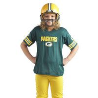 Franklin Sports Green Bay Packers Kids Football Uniform Set - NFL Youth Football Costume for Boys & Girls - Set Includes Helmet, Jersey & Pants - Small