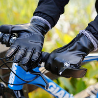 Winter Men Women Cycling Bike Gloves Full Finger Warm Fleece Cold Snow Gloves Windproof Anti-slip Touch Screen Ski Outdoor Sports Gloves