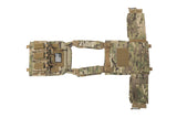 Crusader 2.0 Tactical Airsoft Vest with Molle Quick Release Buckles and Side Cummerbund Pouches and Triple mag Pouch(OCP Camo)