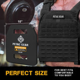 PETAC GEAR Curved/Straight Weights Plates For Weighted Vest For Men Workout,5/10/15/20 LBS Weight Strength Training Vests Equipment Workout Gear (Straight, 15LB*2)