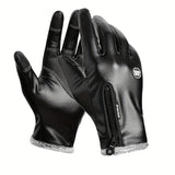 Winter Men Women Cycling Bike Gloves Full Finger Warm Fleece Cold Snow Gloves Windproof Anti-slip Touch Screen Ski Outdoor Sports Gloves