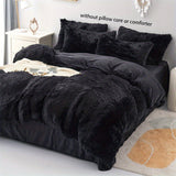 3pcs Soft Plush Duvet Cover Set for Winter - Thickened Bedding for Bedroom and Guest Room - Includes 1 Duvet Cover and 2 Pillowcases (Core Not Included)