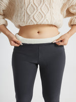 Women'S High-Waisted Thermal Leggings - Stretchy, Comfortable, and Warm for Winter Sports, Yoga, and Running - Solid Color Black, High Waistband, Fleece-Lined, Casual Style, Winter Leggings | Highwaisted Leggings | Stretchy F