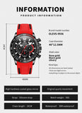 OLEVS Men's Quartz Watch Original Rubber Fashion Waterproof