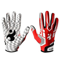 Non-Slip Grip 1Pair Football Gloves Adjustable Wristband