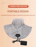 Electric Heating shoulder Neck Pad Massager USB Cervical Brace Wrap Thermal Compress Relieve Pain Fatigue Warm Back Brace Tool