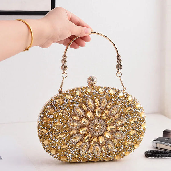 Luxury Bag Party Handbag with Metal Handle
