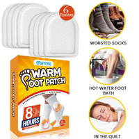 6 Pcs Body Warmer Stick Lasting Heat Patch Keep Hand Leg Foot Warmer Paste Pads Heating Pad Outdoor Activities