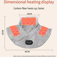 Electric Heating shoulder Neck Pad Massager USB Cervical Brace Wrap Thermal Compress Relieve Pain Fatigue Warm Back Brace Tool