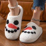 Cartoon Christmas Deer Slippers - Easy Slip-On, Comfortable Round Toe, Anti-Slip, Ultra-Soft Fuzzy, Warm and Toasty, Plush and Cozy - Perfect for Home Wear, Ideal Indoor Shoes for Cold Winter Days