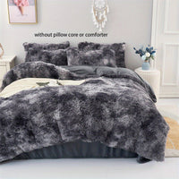 3pcs Soft Plush Duvet Cover Set for Winter - Thickened Bedding for Bedroom and Guest Room - Includes 1 Duvet Cover and 2 Pillowcases (Core Not Included)