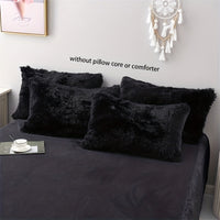 3pcs Soft Plush Duvet Cover Set for Winter - Thickened Bedding for Bedroom and Guest Room - Includes 1 Duvet Cover and 2 Pillowcases (Core Not Included)