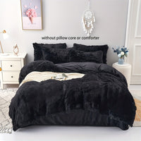 3pcs Soft Plush Duvet Cover Set for Winter - Thickened Bedding for Bedroom and Guest Room - Includes 1 Duvet Cover and 2 Pillowcases (Core Not Included)