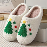 Cartoon Christmas Deer Slippers - Easy Slip-On, Comfortable Round Toe, Anti-Slip, Ultra-Soft Fuzzy, Warm and Toasty, Plush and Cozy - Perfect for Home Wear, Ideal Indoor Shoes for Cold Winter Days