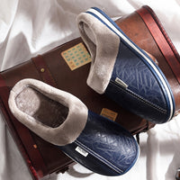 Men's Slippers Home Winter Indoor Warm Shoes Thick Bottom Plush House Slippers Classic Men Cotton Shoes