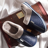Men's Slippers Home Winter Indoor Warm Shoes Thick Bottom Plush House Slippers Classic Men Cotton Shoes