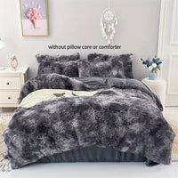 3pcs Soft Plush Duvet Cover Set for Winter - Thickened Bedding for Bedroom and Guest Room - Includes 1 Duvet Cover and 2 Pillowcases (Core Not Included)